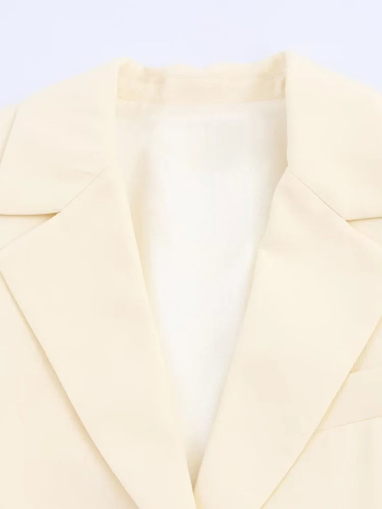 European and American style autumn women's clothing new style fashionable and versatile solid color long-sleeved coat jacket