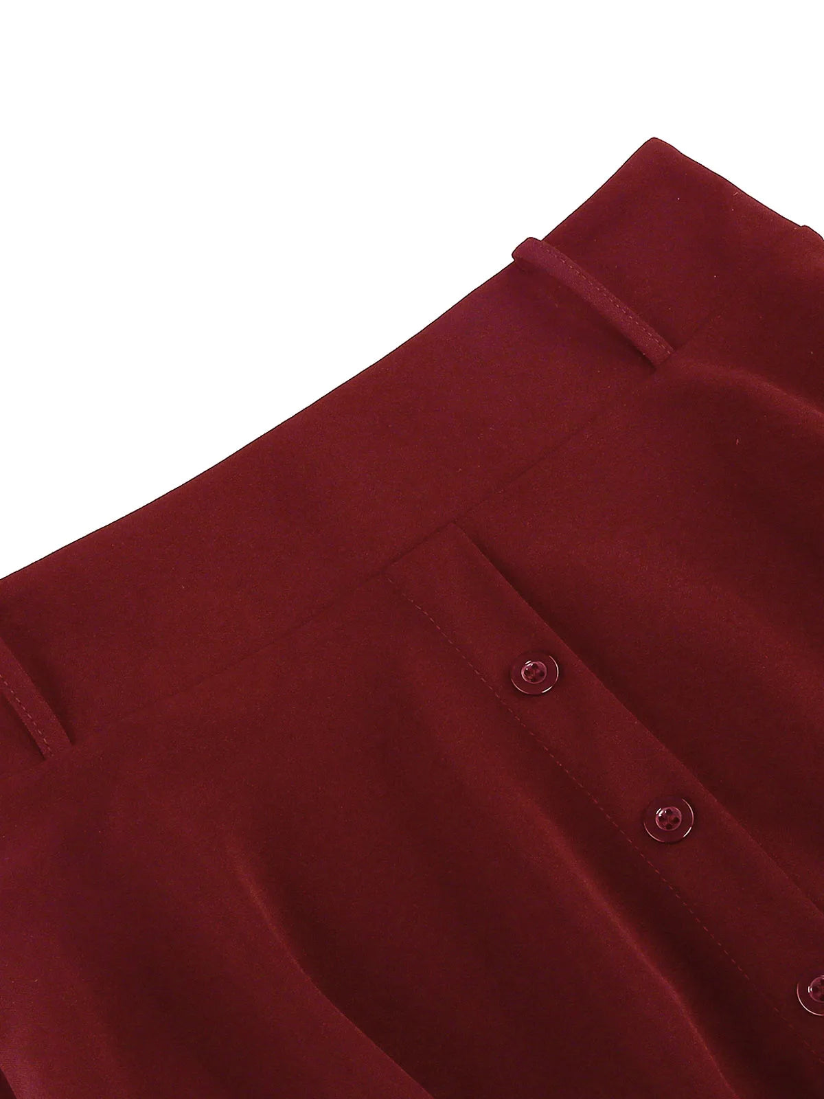 Tonval Belted Single Breasted Vintage Swing Skirt Women High Waist Solid Elegant Pockets Side Christmas Party Knee Length Skirts