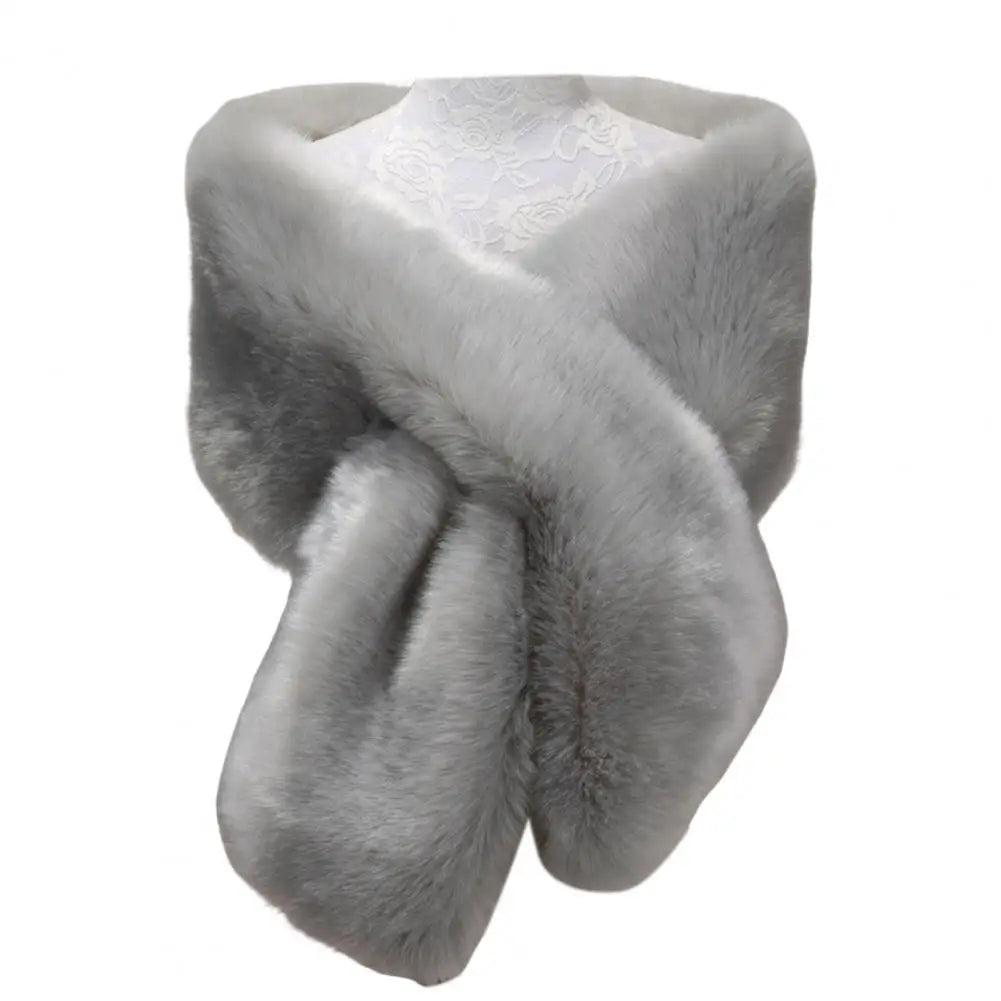 Women Shawl Fluffy Faux Fur Thicken Women Cape Scarf Autumn Winter Long Ponchos Scarf Faux Fur Jacket Coat Warm Shawl Wrap