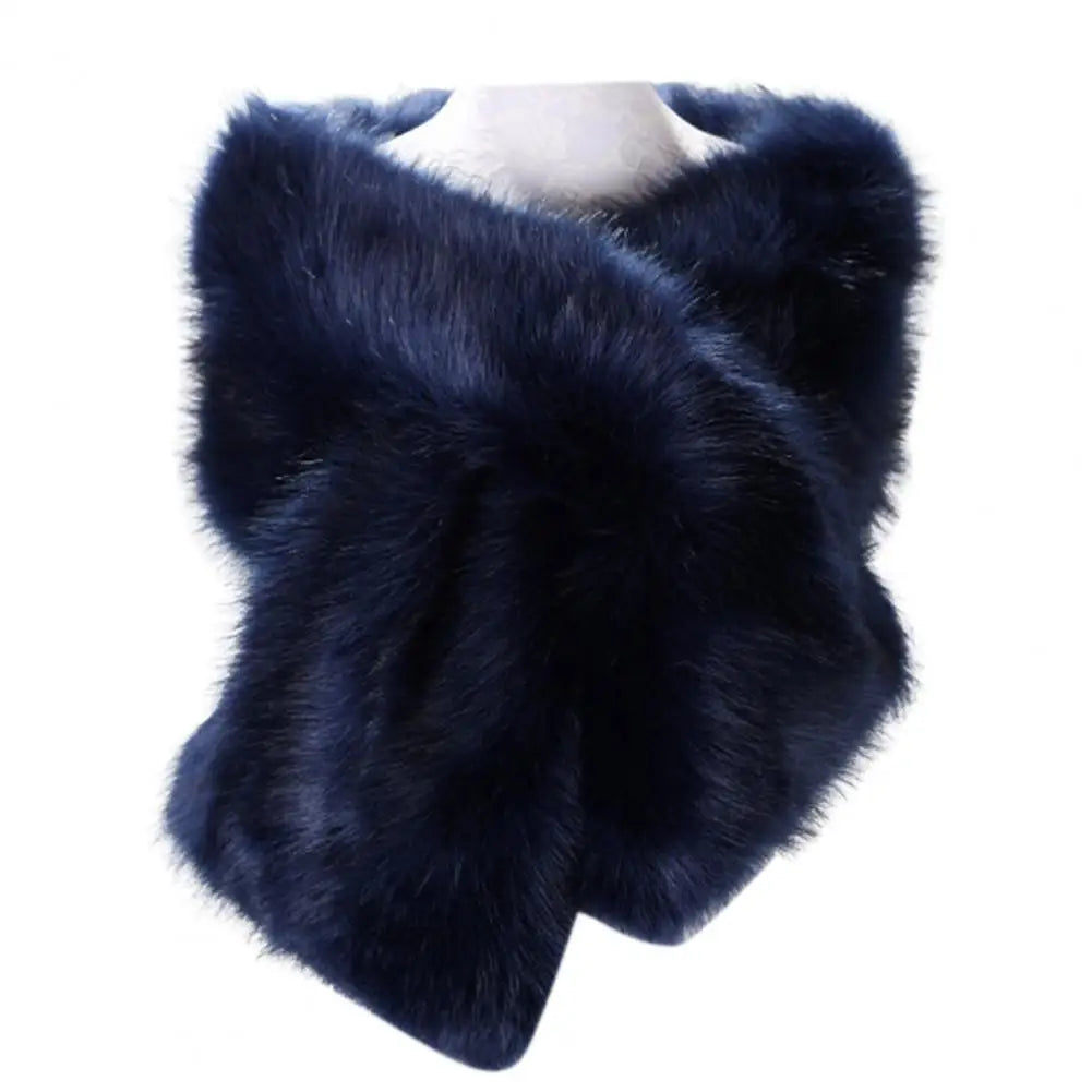 Women Shawl Fluffy Faux Fur Thicken Women Cape Scarf Autumn Winter Long Ponchos Scarf Faux Fur Jacket Coat Warm Shawl Wrap
