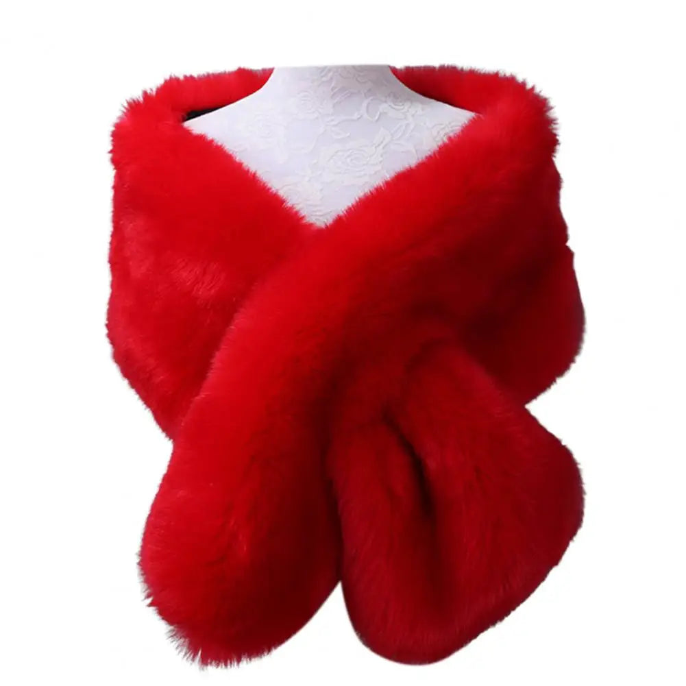 Women Shawl Fluffy Faux Fur Thicken Women Cape Scarf Autumn Winter Long Ponchos Scarf Faux Fur Jacket Coat Warm Shawl Wrap